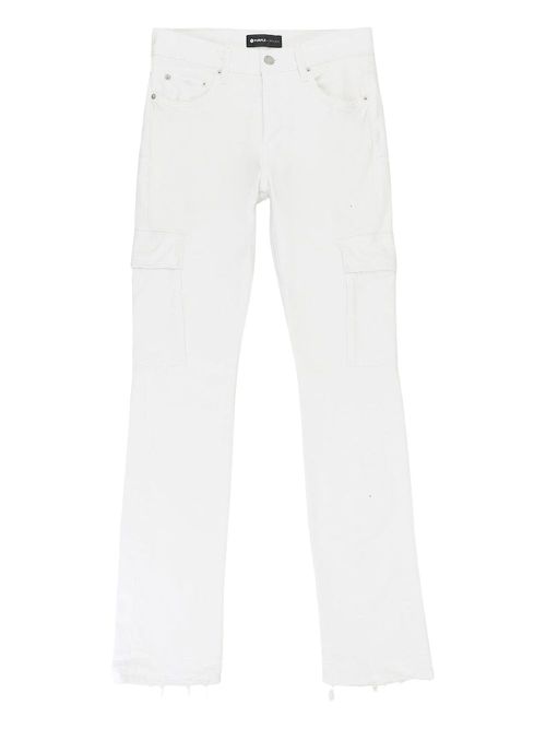 Cargo-pockets jeans - White