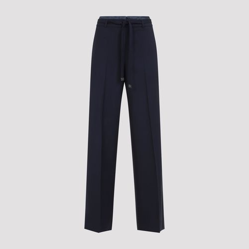 Belted Regular & Straight-Leg Wool Pants