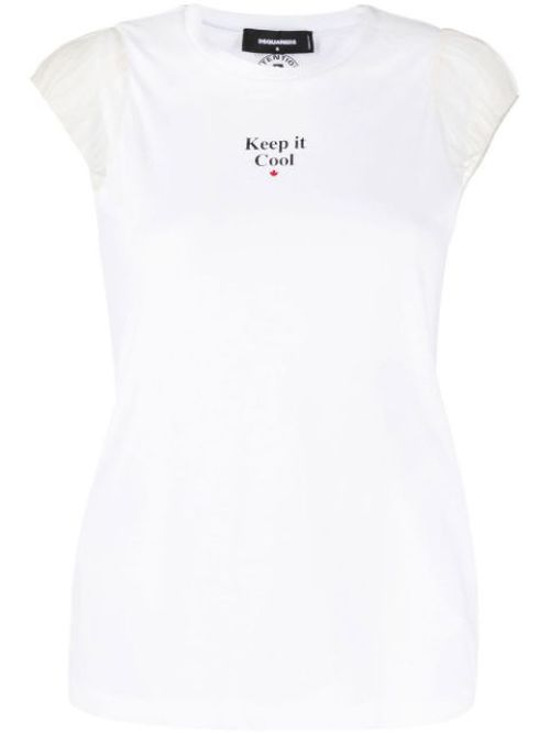 Slogan print T-shirt