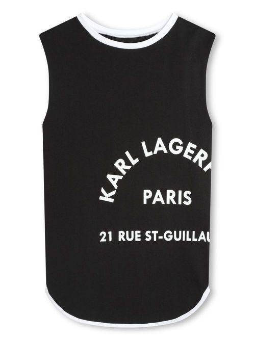 Logo-print organic-cotton dress - Black