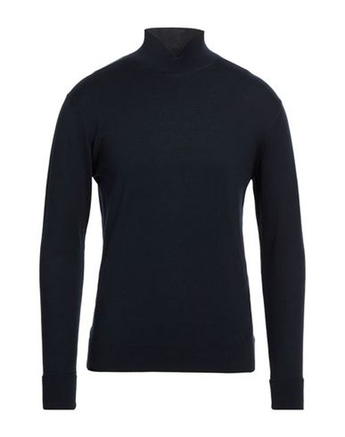 Man Turtleneck Midnight blue Size S Mulberry silk, Cotton