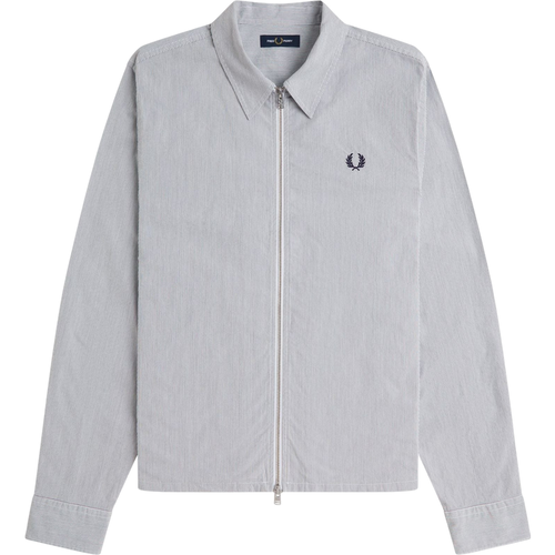 Fred Perry Seersucker Zip Through Overshirt