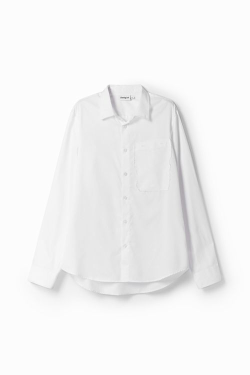 Patchwork poplin shirt