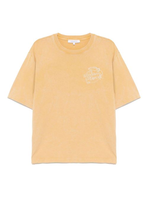 Maison Kitsuné embroidered T-shirt - Yellow