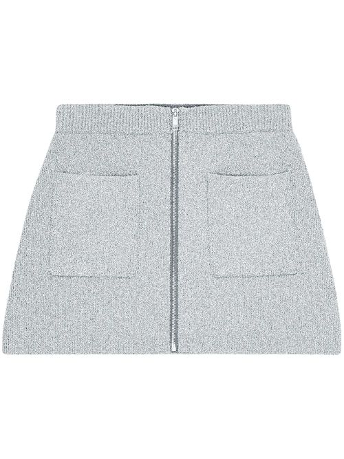 Zip-up knit skirt - Grey
