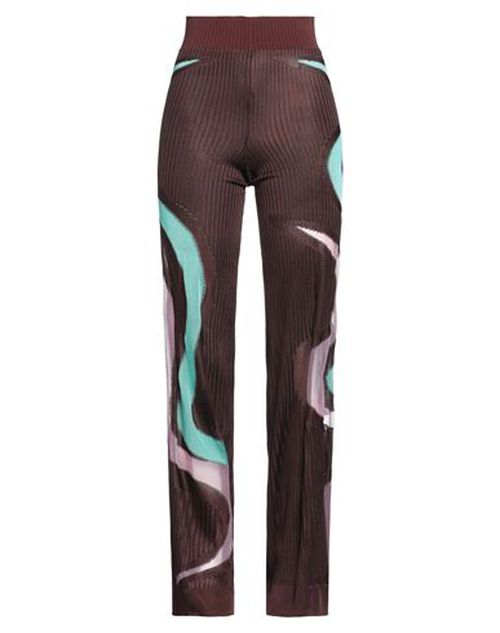 Woman Pants Chocolate brown Size 1 Viscose, Polyester, Lycra