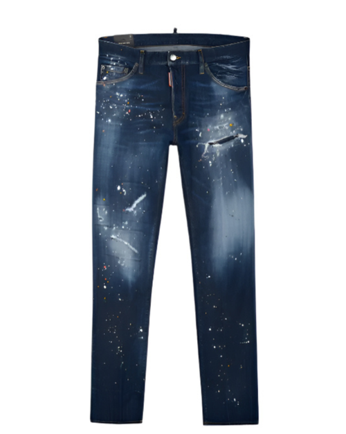 Dsquared2 Twinphony Paint Splattered Jeans Blue - Blue