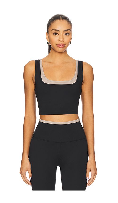 WellBeing + BeingWell FlowWell Rainey Tank in Black. XXS. Also in L, M, S