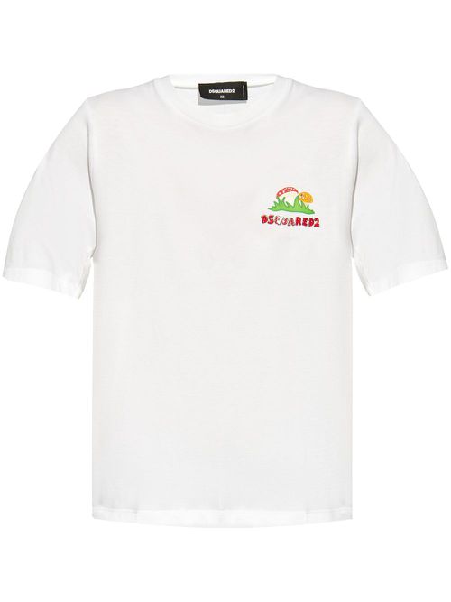 Graphic-print cotton T-shirt - White