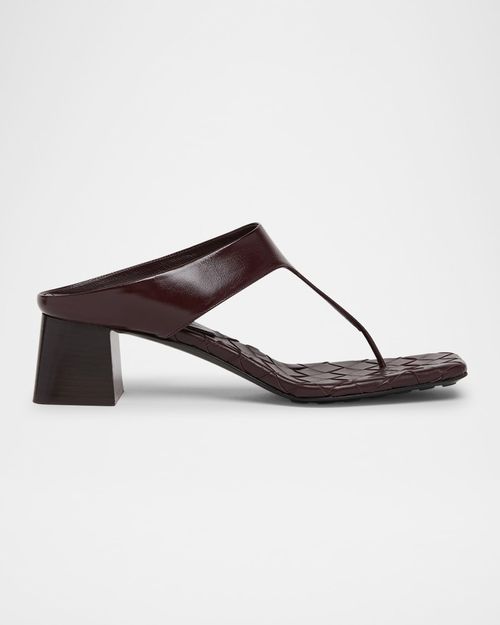 Marella Leather Thong Slide Sandals