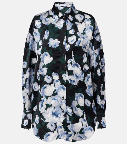 Floral satin blouse