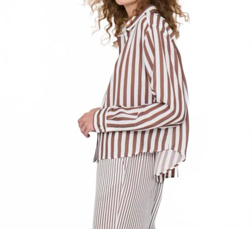 Women's The Silk Jada Shirt In White Brown