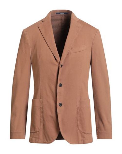 Man Blazer Brown Size 40 Cotton, Elastane