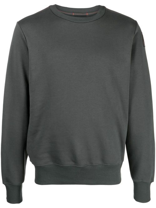Logo-patch jersey sweatshirt - Green