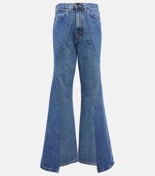 Foster patchwork flared jeans
