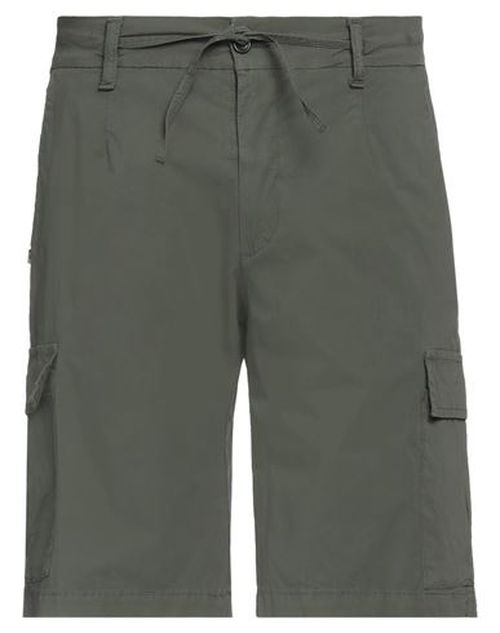 Man Shorts & Bermuda Shorts Military green Size 32 Cotton, Elastane