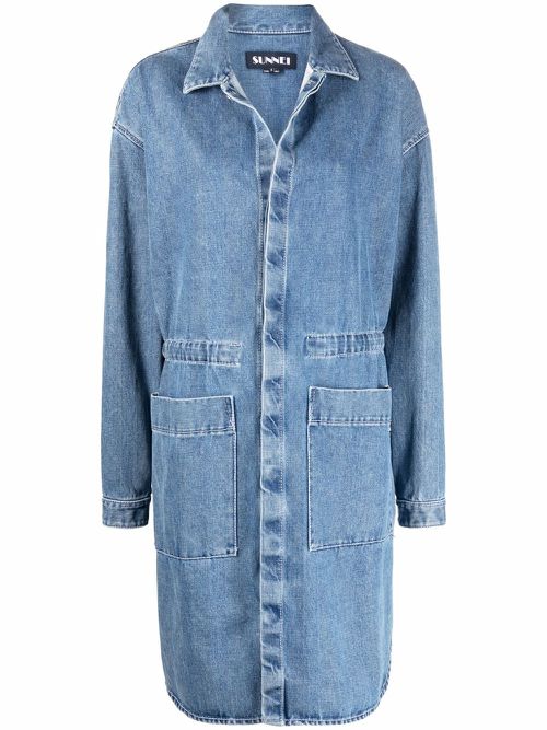 Denim overshirt coat - Blue