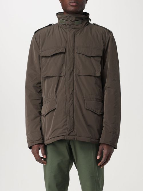 Coat Men color Green