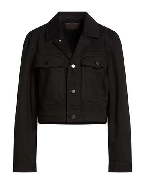 Woman Denim outerwear Black Size 4 Cotton
