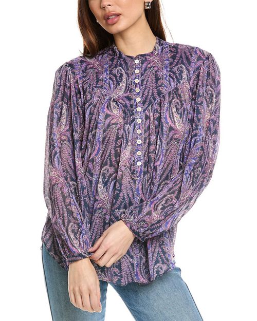 Isabel Marant E'toile Zarga Silk-Blended Blouse