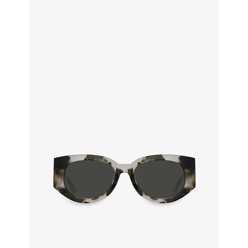 Womens Black Debbie D-frame Acetate Sunglasses 