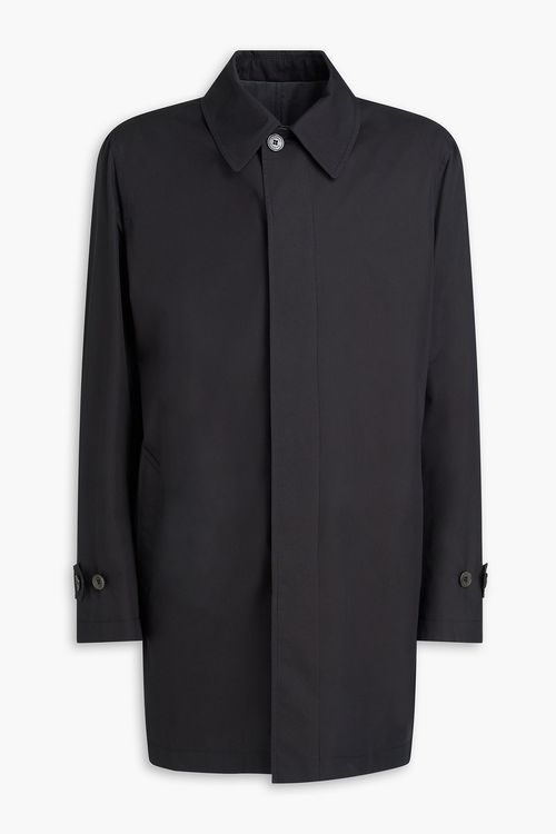 Reversible cotton and silk-blend coat - Black - IT 50