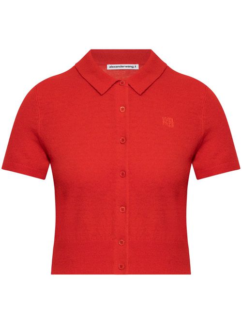 Alexander Wang | short-sleeved knitted top - Red | Realry