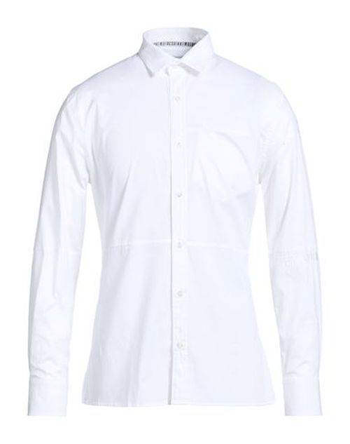 Man Shirt White Size 17 ¾ Cotton, Elastic fibres