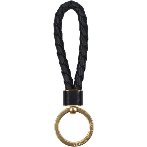 Bottega Veneta Women's Keychain Leather Black/Gold