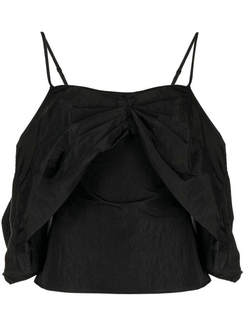 Lou bow-detail blouse - Black