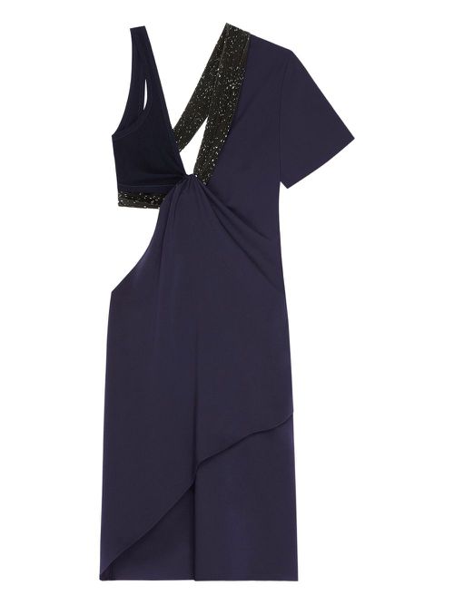Asymmetrical twist dress - Blue