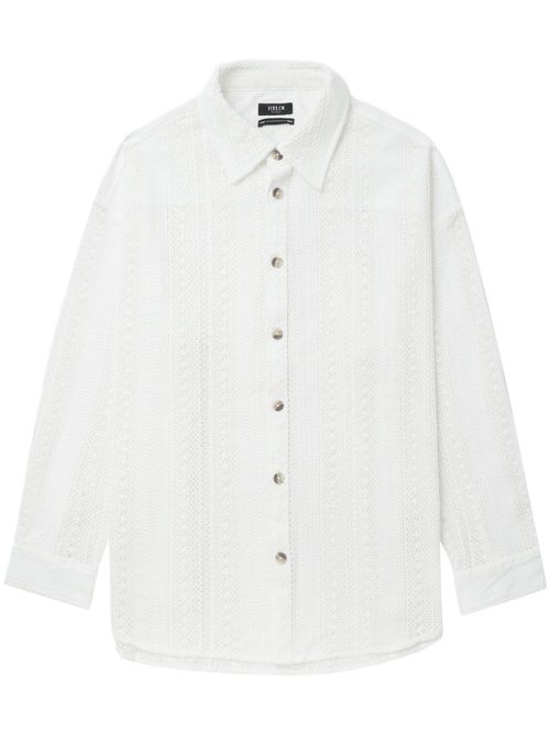 Crochet cotton shirt - White
