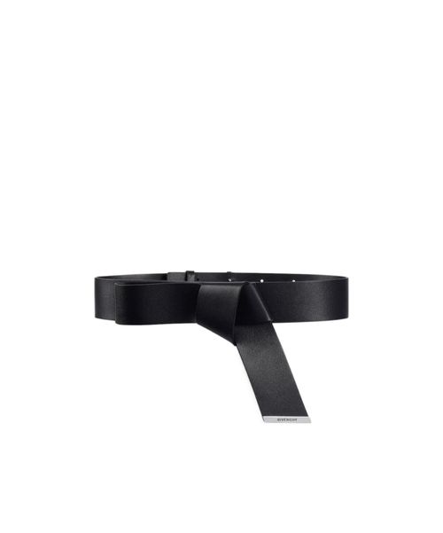 Trench belt in leather