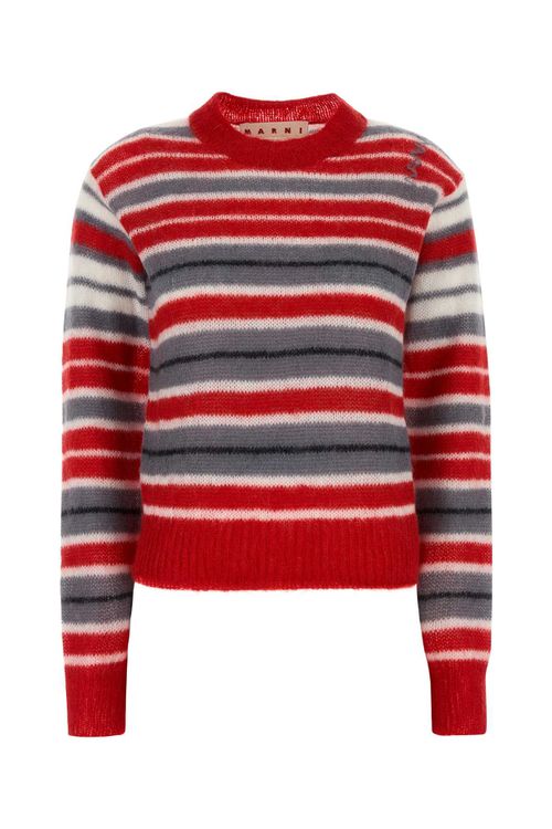 Embroidered Mohair Blend Sweater
