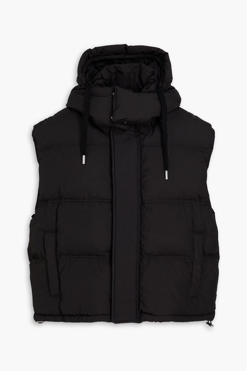 Oversized quilted shell down vest - Black - L