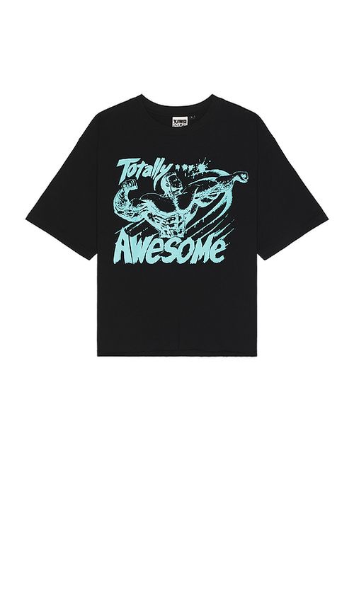 Y,IWO Totally Awesome Crop Tee in Black. - L also in