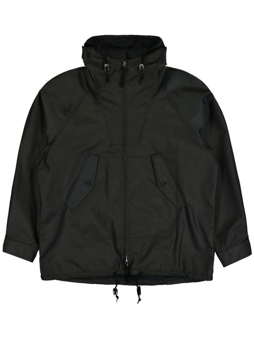 Zip-up hooded jacket - Black