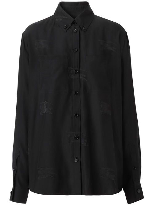 Silk EKD pattern shirt - Black