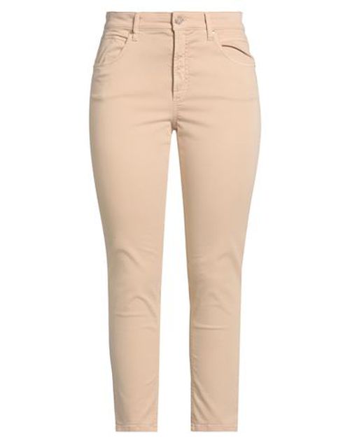 Denim Woman Pants Sand Size 14 Cotton, Elastane
