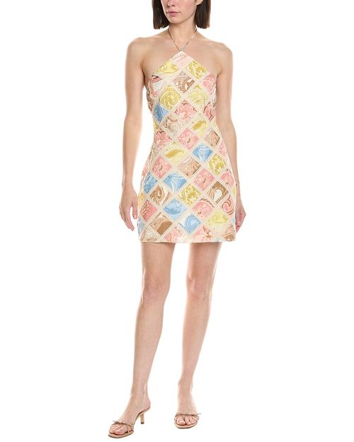Linen-Blend Mini Dress