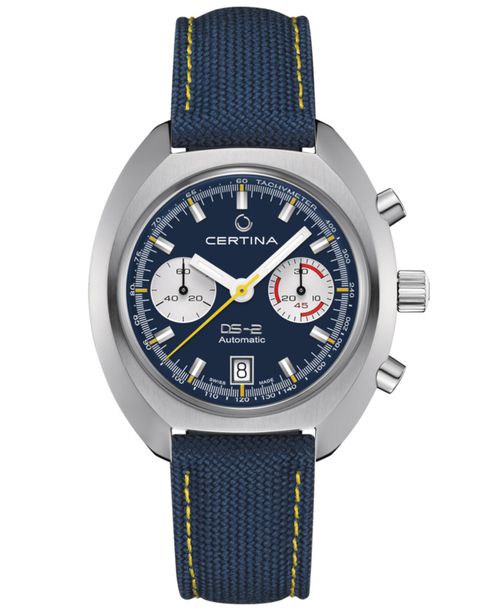 Men's Swiss Automatic Chronograph Ds-2 Blue Synthetic Strap Watch 43mm