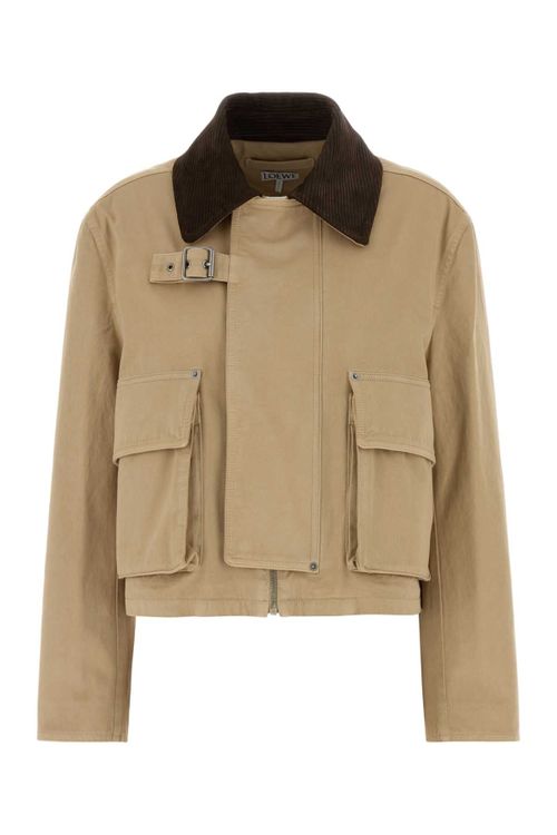 SHORT PARKA Jacket — Beige