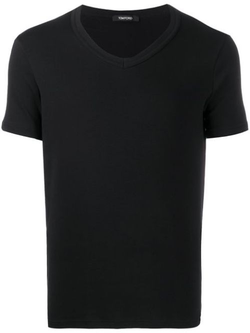 V-neck cotton T-shirt