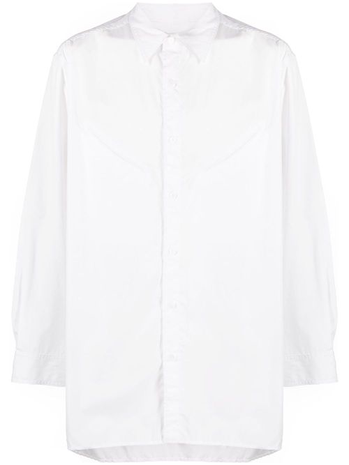 Panelled cotton shirt - White