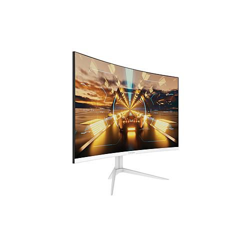 "  27"" Computer Curved Gaming Monitor - White"