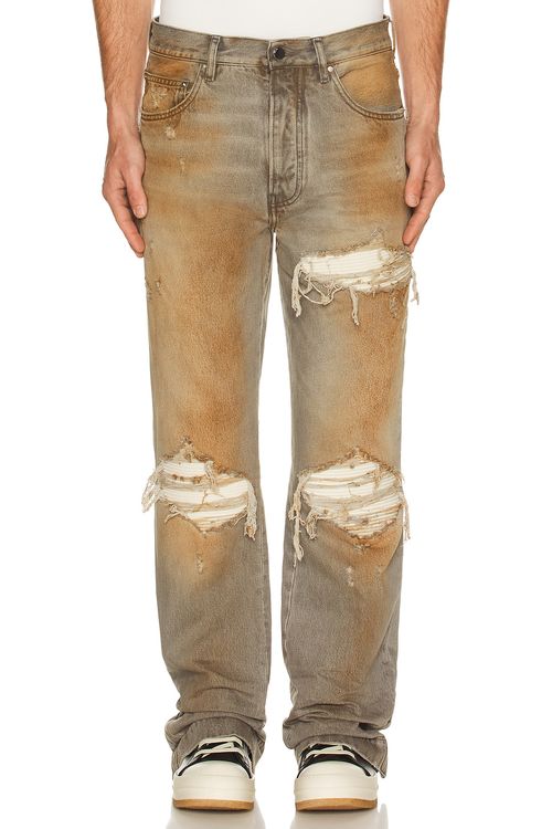 Amiri Straight Flare Jean in Rust Indigo - Blue. 32 also , 33