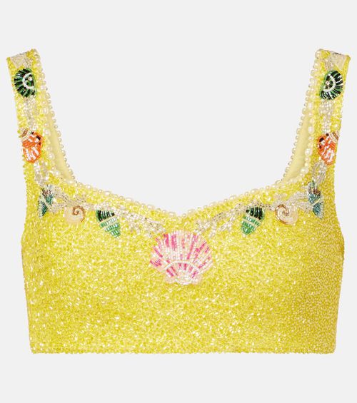 Marina embellished crop top