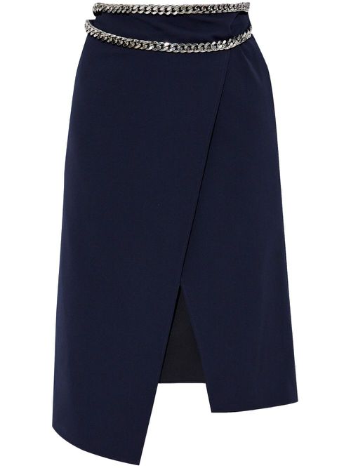 Chain-embellished skirt - Blue