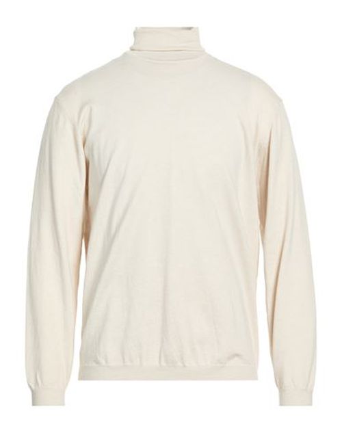 Man Turtleneck Beige Size L Viscose, Wool, Polyamide