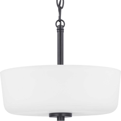 Black Two Light Semi-Flush Convertible from the Tobin Collection